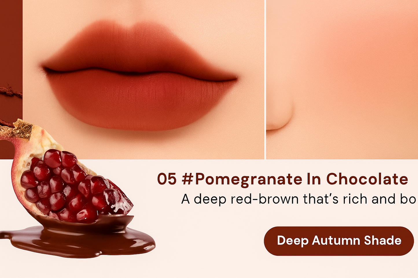 lilybyred Milky Blur Fondue Bar, Multi-Use Lip & Cheek Stick -#05 Pomegranate in Chocolate
