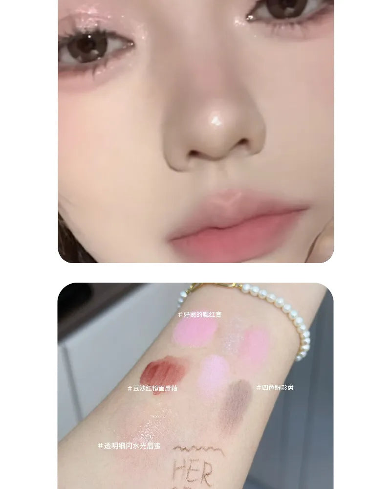 HERORANGE - Set of 6: Girl Pink Makeup Gift Box - Pinky