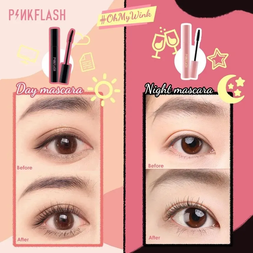 PINKFLASH - Oil-Proof Curl Day & Night Mascara-2 types