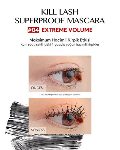 clio kill lash superproof mascara -04 extreme volume