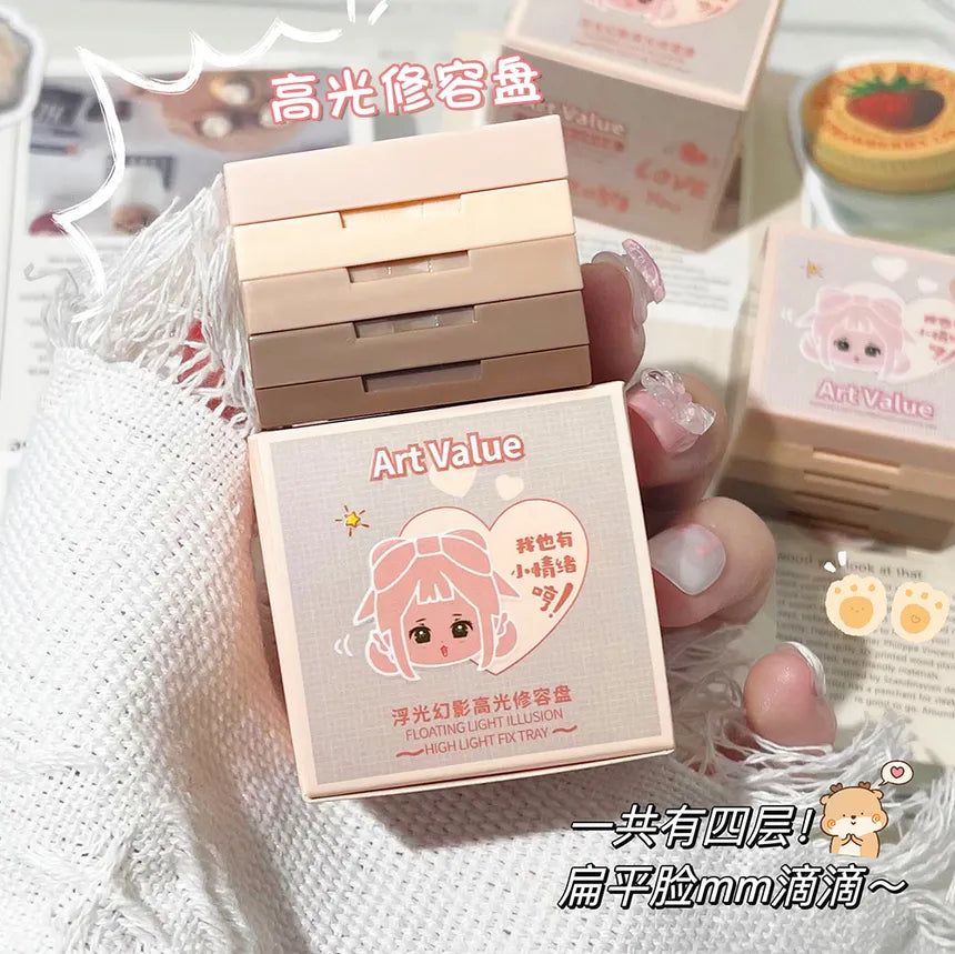 Art Value - Cartoon Embossed Highlight & Contouring Palette