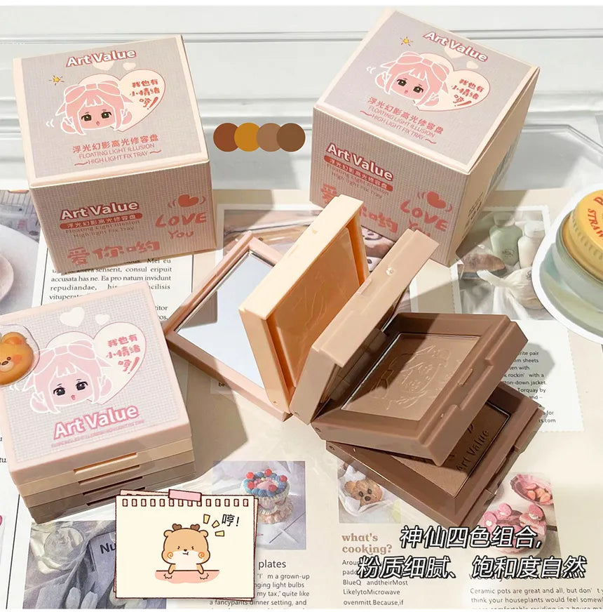 Art Value - Cartoon Embossed Highlight & Contouring Palette