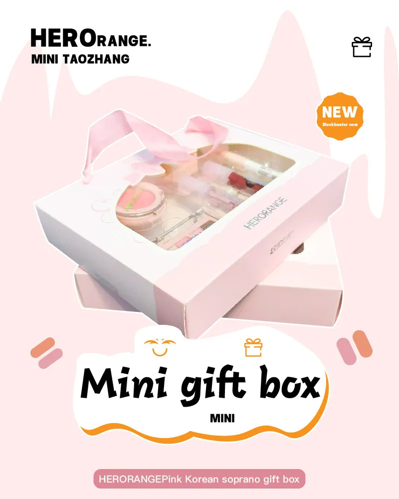 HERORANGE - Set of 6: Girl Pink Makeup Gift Box - Pinky