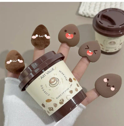 Coffee Mini Powder Puff