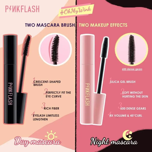 PINKFLASH - Oil-Proof Curl Day & Night Mascara-2 types